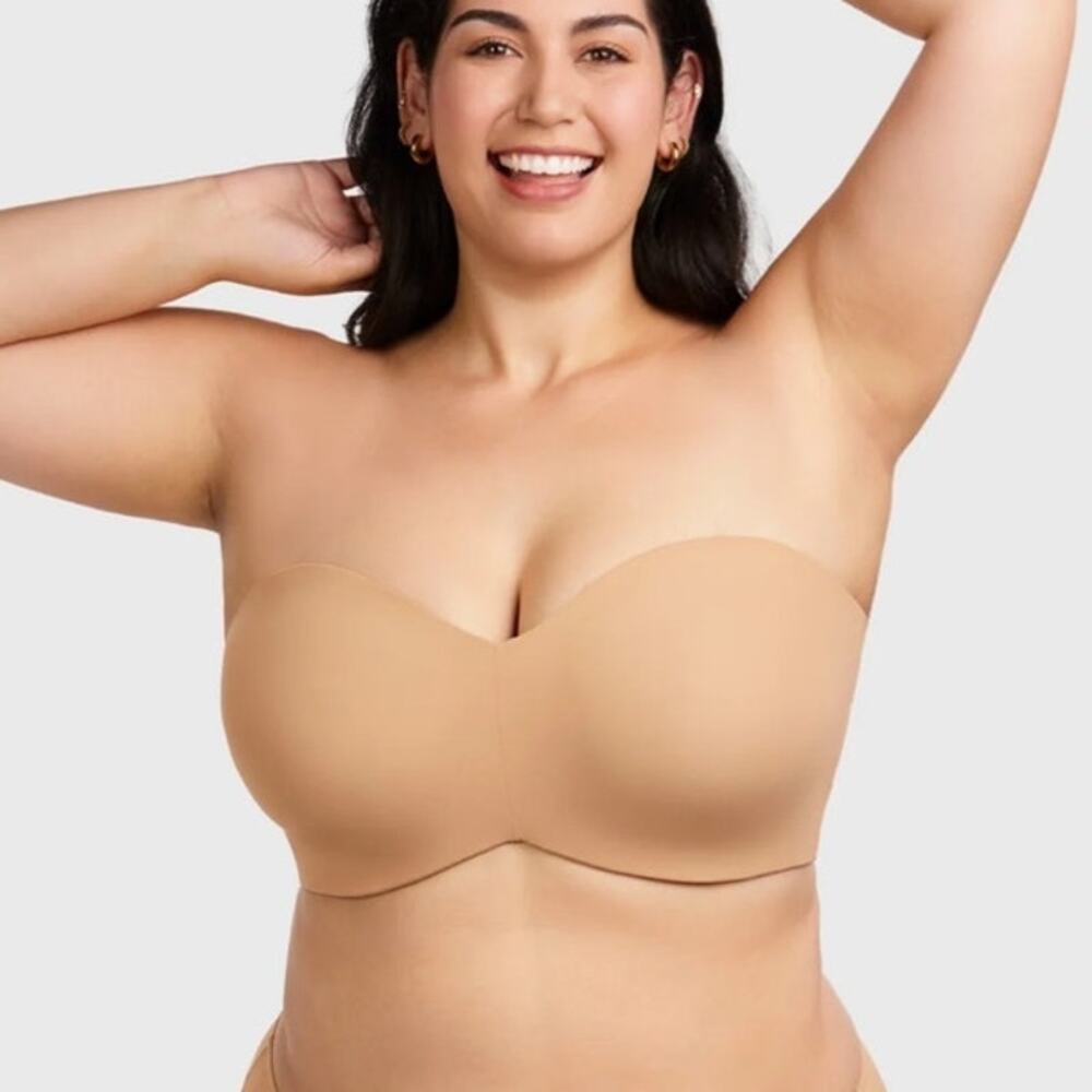 HSIA Strapless Lightly Lined Bra Size 40G Brown